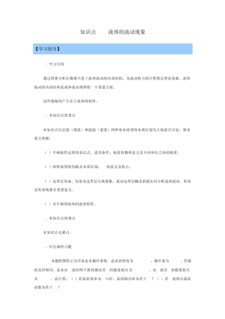 13流体的流动现象