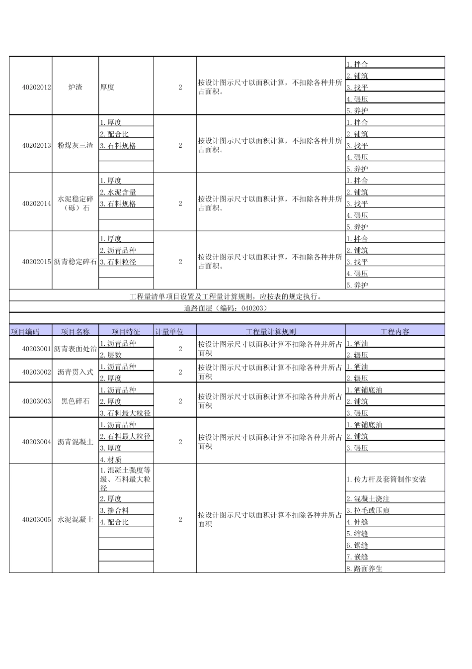 13清单计算规则excel电子版_第3页