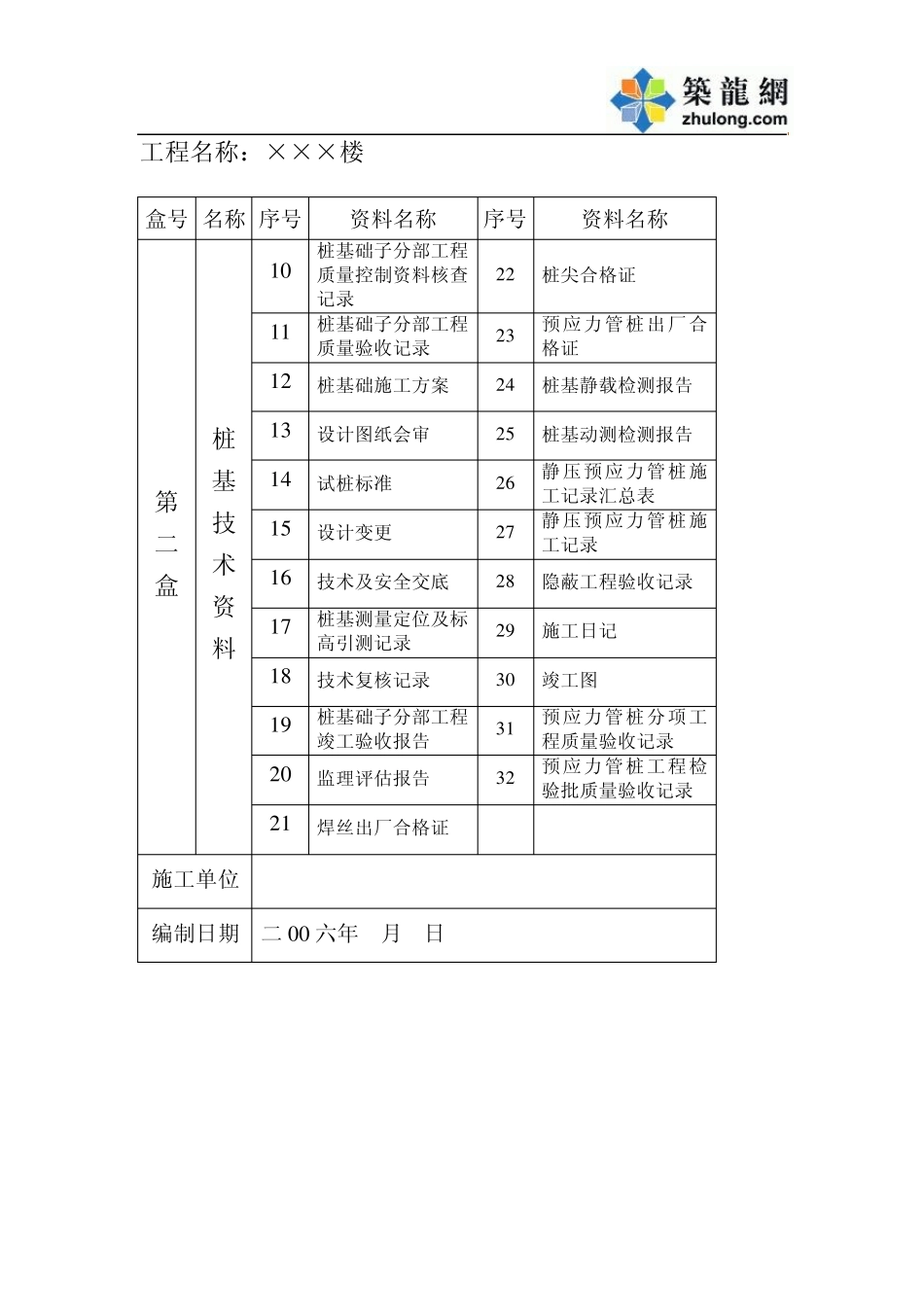 13盒外目录北京建筑工程施工资料编制实例_第2页