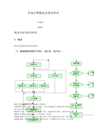 nc查询引擎概述及典型报表种类