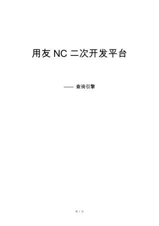 NC查询引擎使用详解