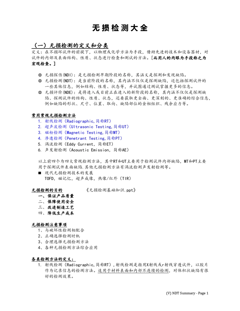 NDT无损检测知识大全_第1页
