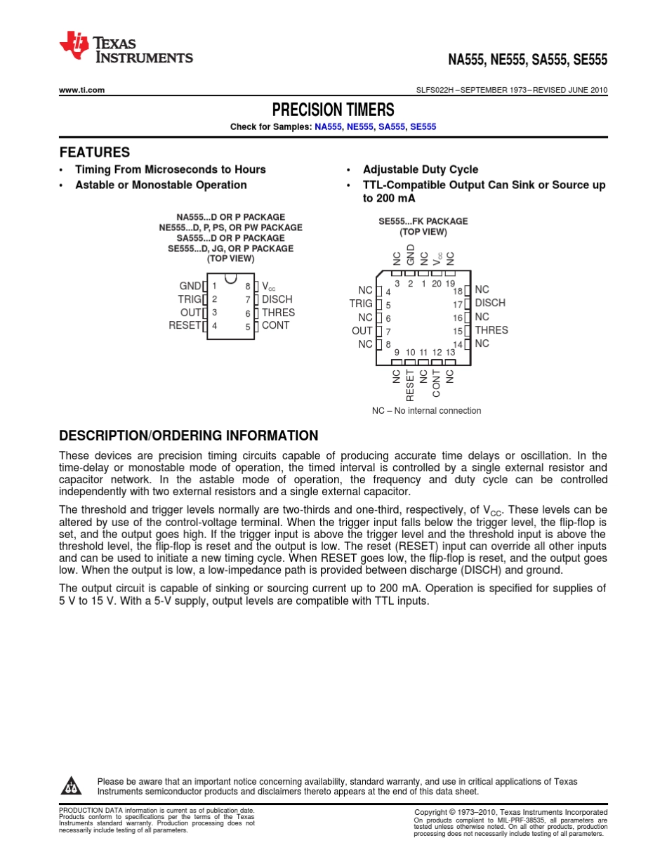 NE555英文原版技术手册_第1页