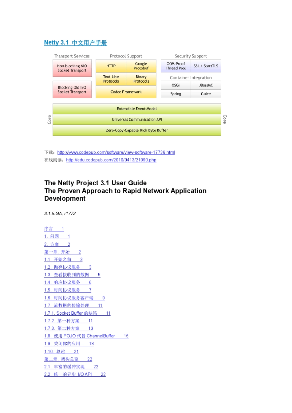 Netty+3.1中文用户手册_第1页