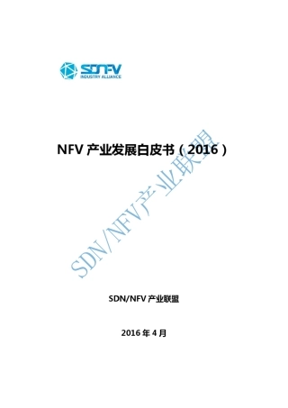 NFV产业发展白皮书2016