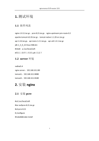 nginx+tomcat集群+session复制
