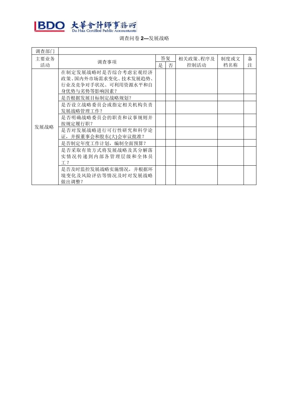 NKHE内部控制审计调查问卷_第3页