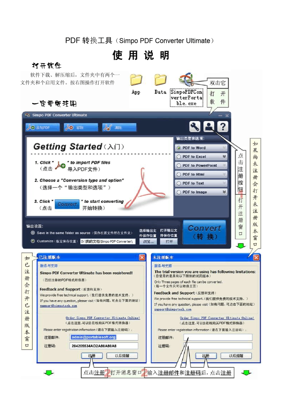 PDF转换工具(SimpoPDFConverterUltimate)使用图解+软件下载链接_第1页