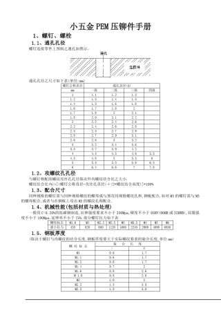 PEM压铆件手册