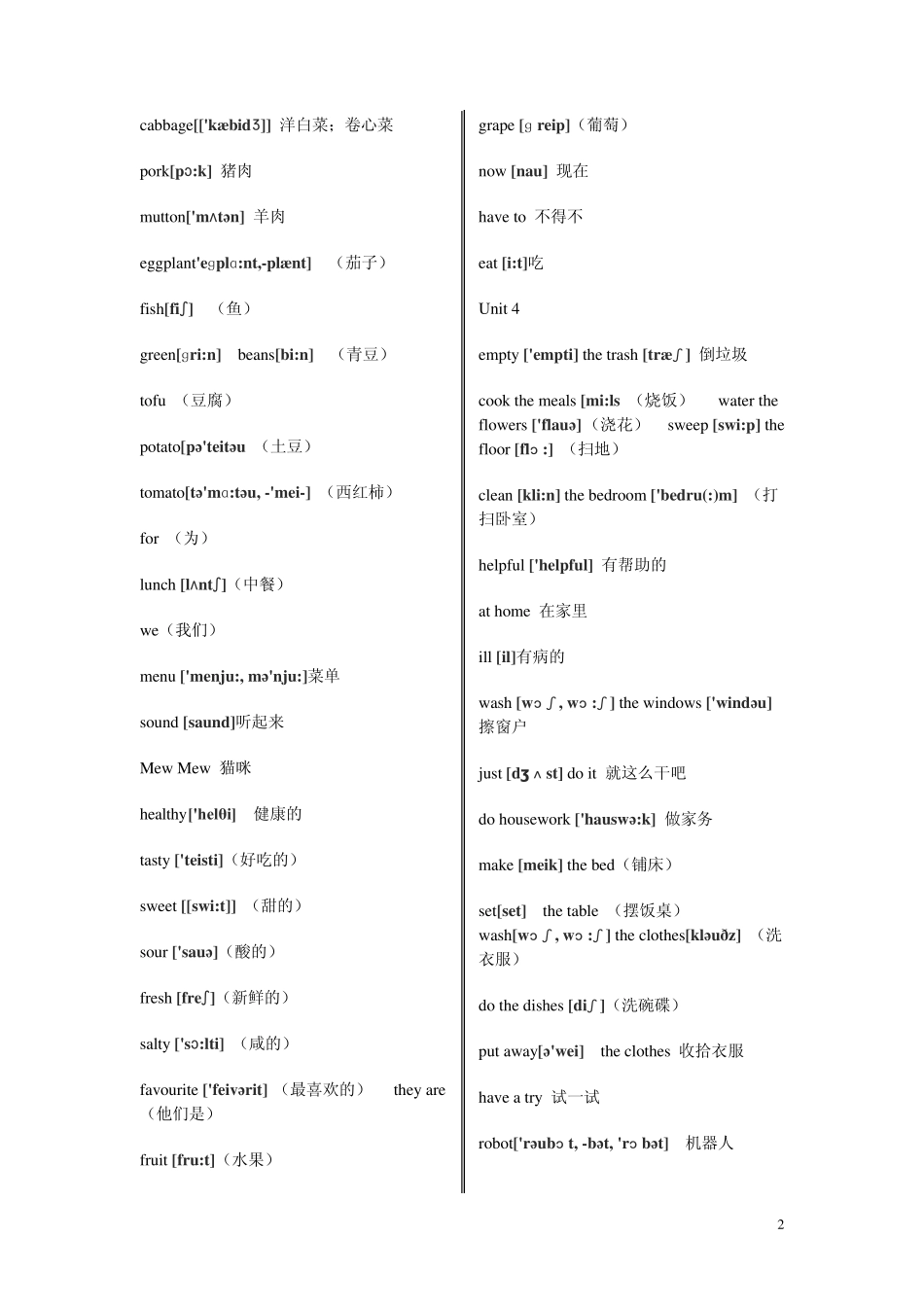 pep五年级单词音标_第2页