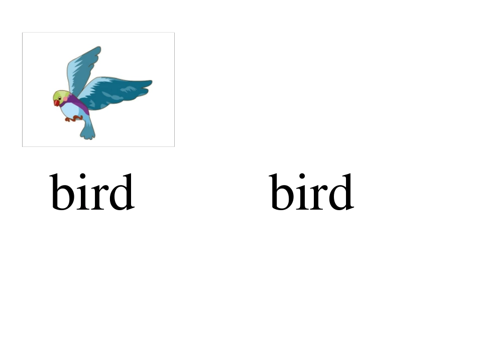 PEP小学英语三年级上册第四单元动物小卡片(带单词,可直接打印)_第1页