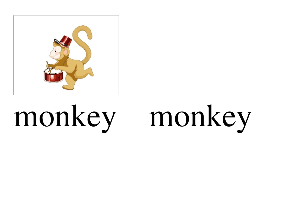 PEP小学英语三年级上册第四单元动物小卡片(带单词,可直接打印)_第2页