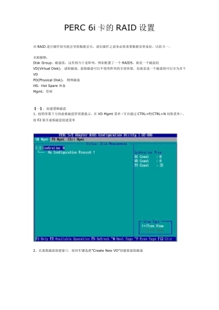 PERC6i卡的RAID设置