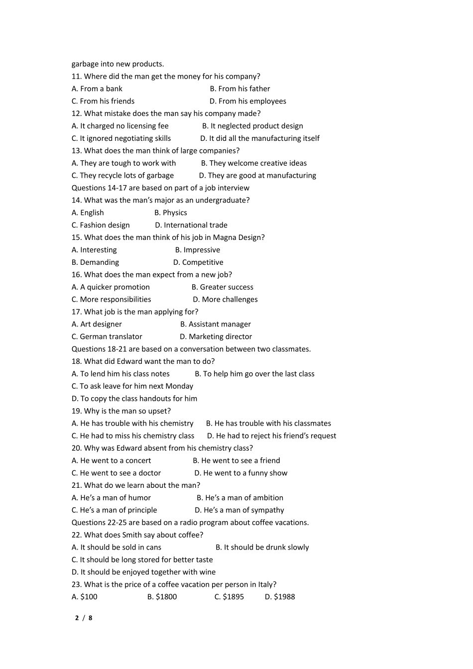 PET3真题2014年_第2页