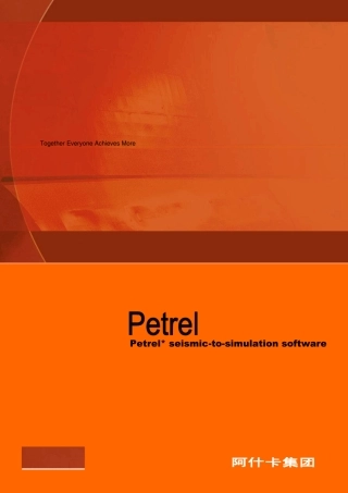 Petrel2009以地质建模为中心的数字化勘探开发决策平台