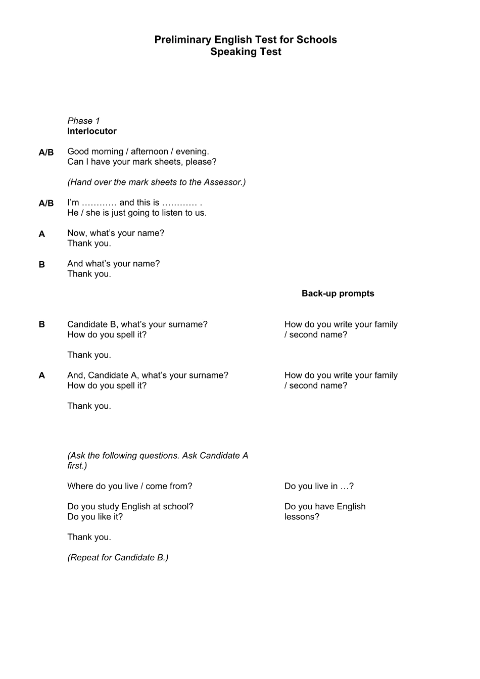 PET口语练习资料_第1页