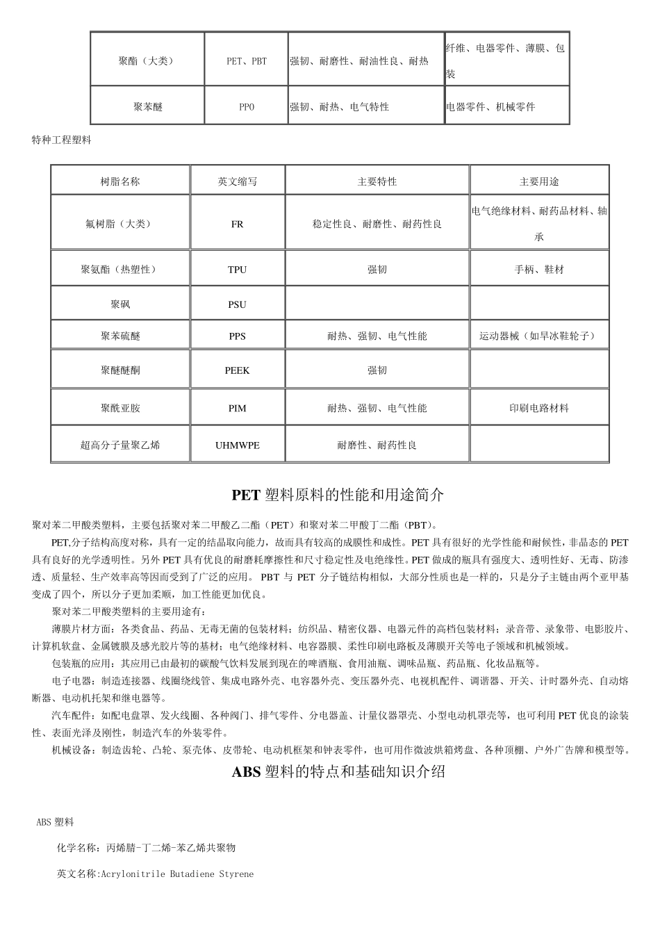 PET塑料原料的性能和用途简介_第2页