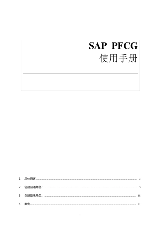 PFCG使用手册
