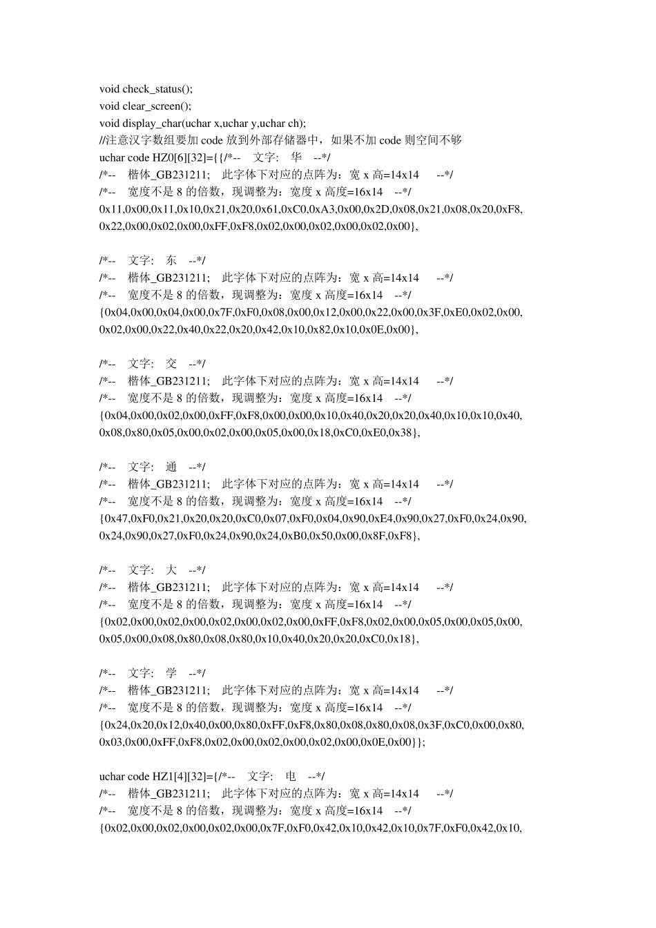 PG12864F汉字显示_第2页