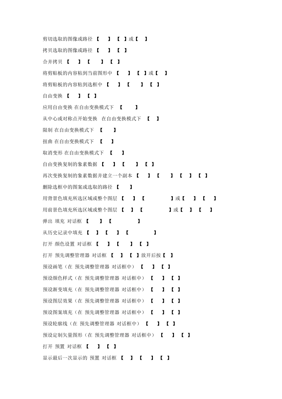 PhotoshopCS3教程常用快捷键_第3页