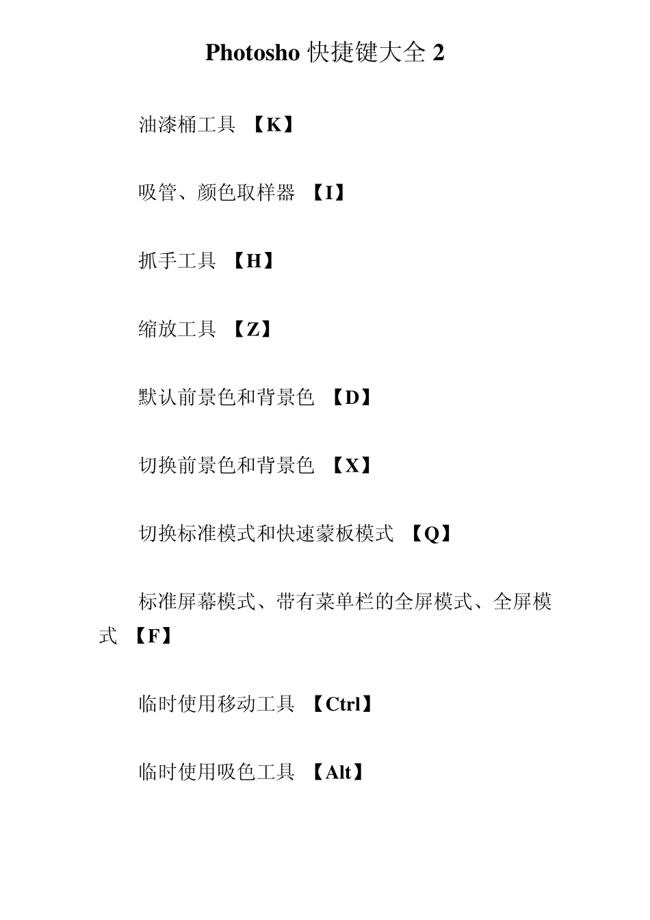 photoshop快捷键大全_第3页