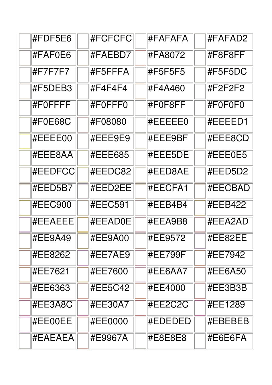 PHOTOSHOP颜色对照表_第2页