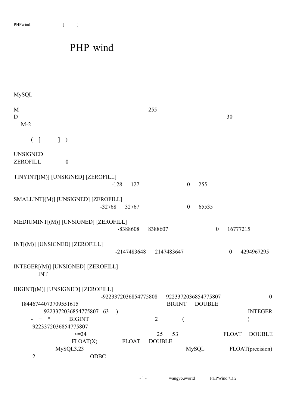 PHPwind论坛数据库结构分析_第1页