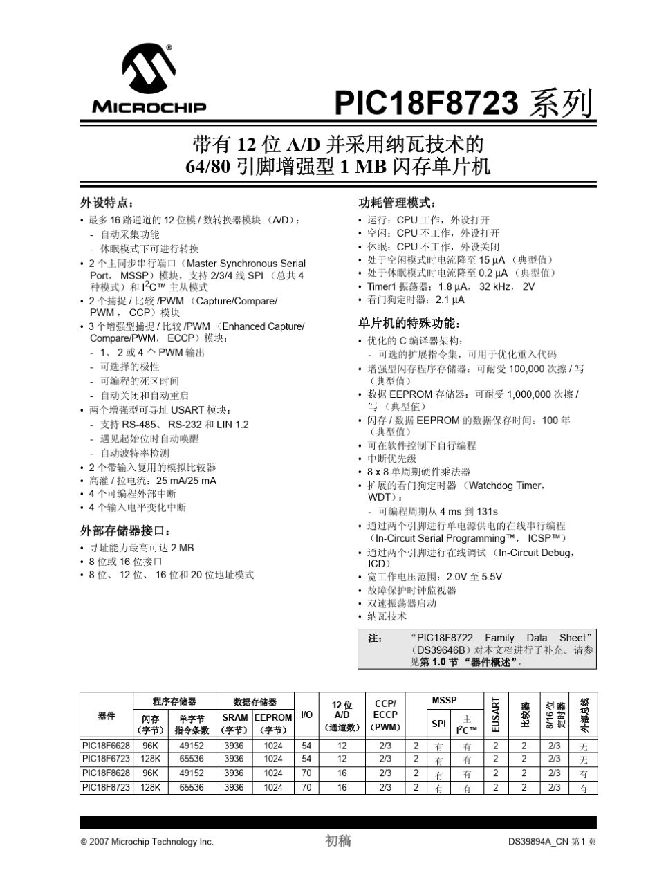 PIC18F8723数据手册_第3页