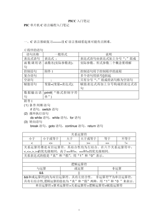 PIC单片机C语言编程入门