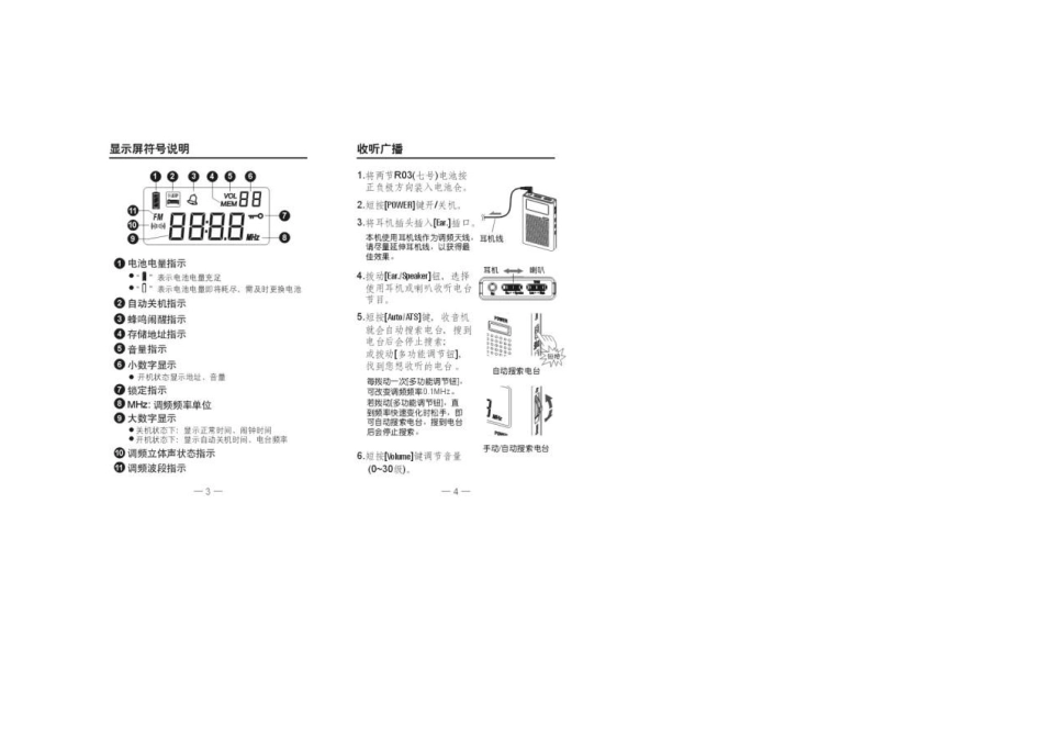 PL100袖珍式数字调谐立体声DSP收音机说明书_第3页