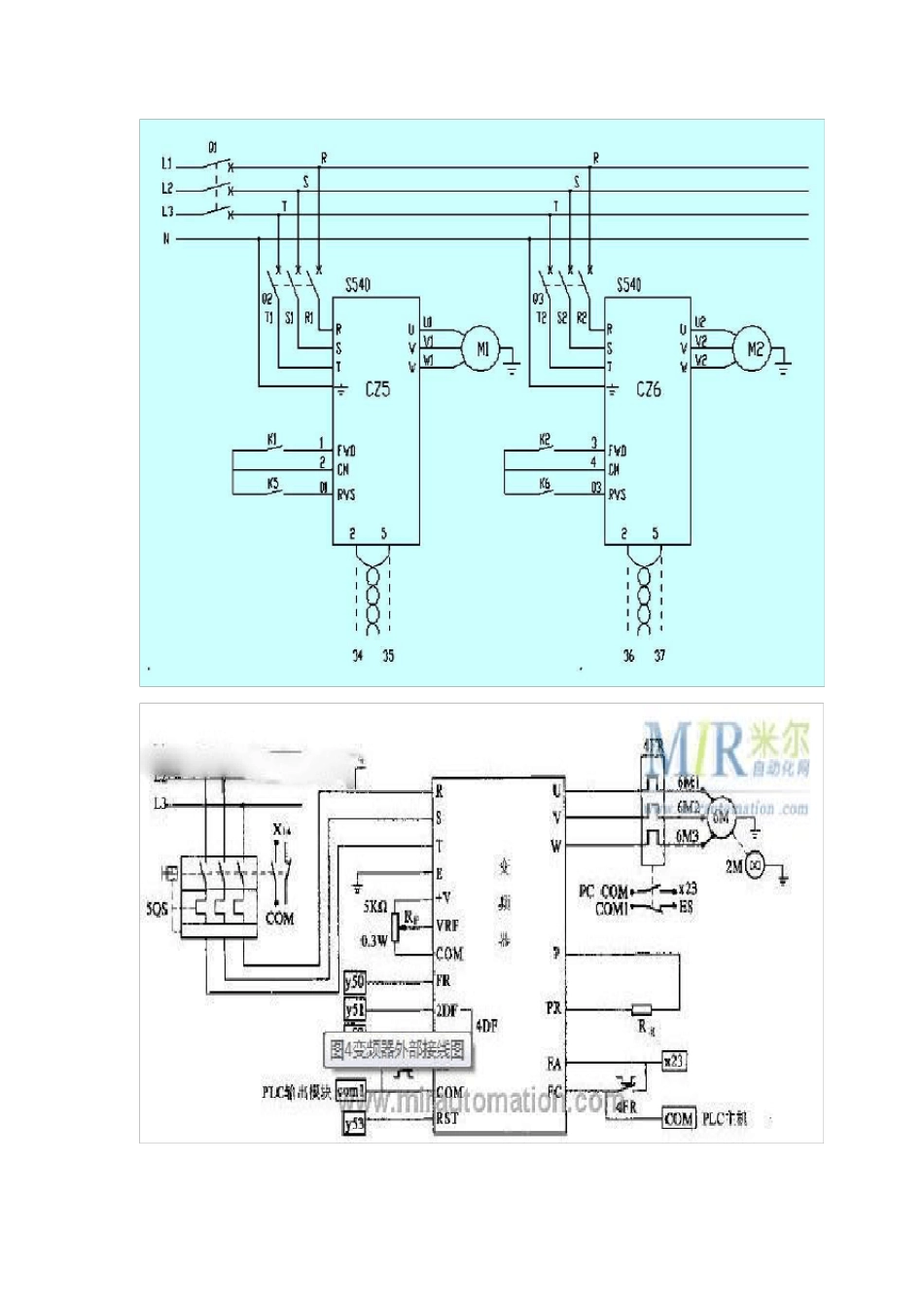 PLC与变频器接线图_第1页