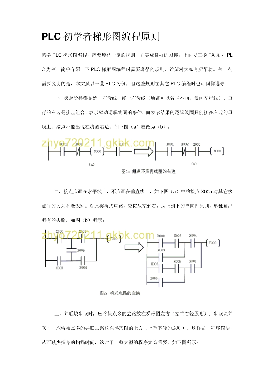 PLC初学者梯形图编程原则_第1页