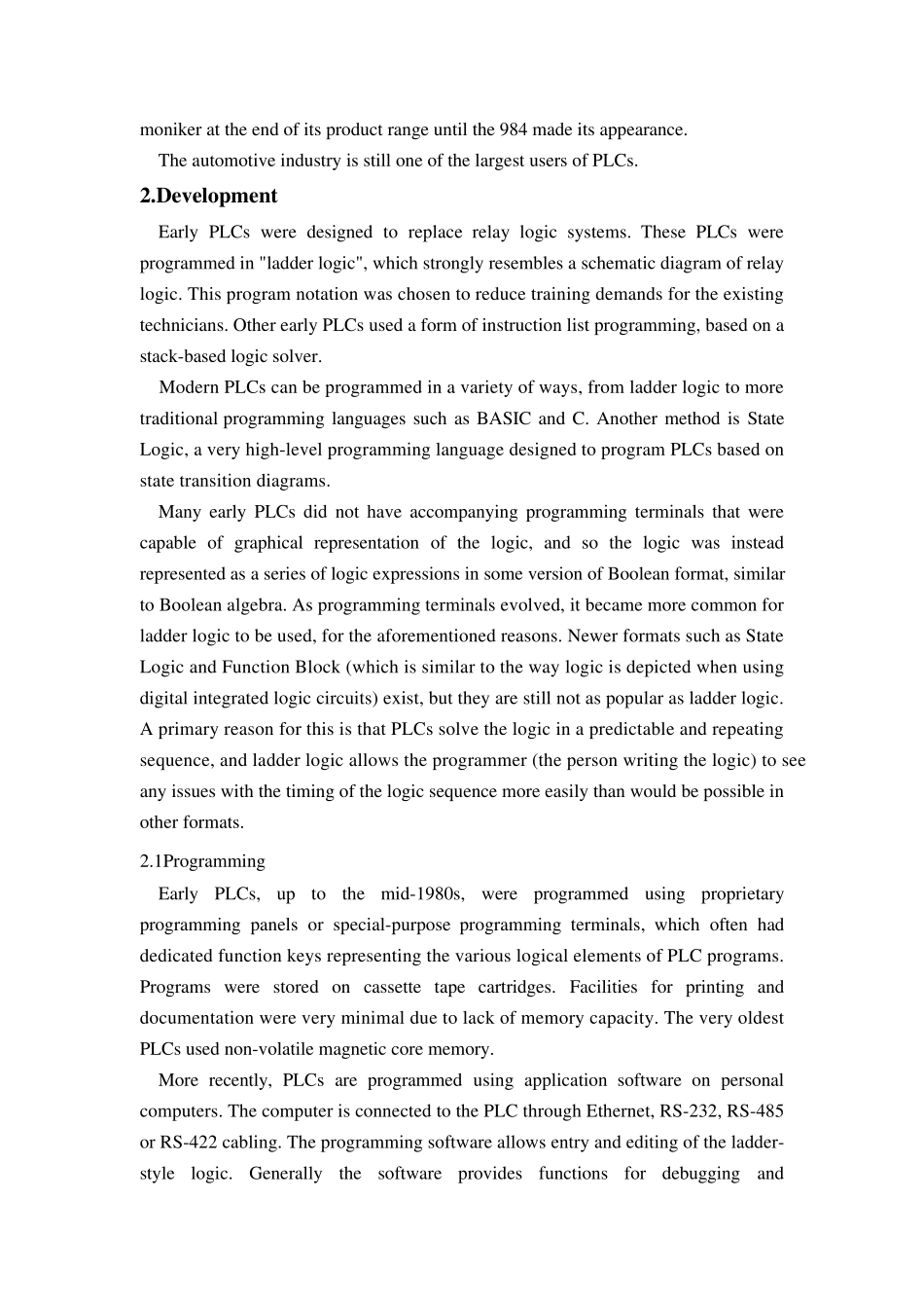 PLC外文文献+翻译_第2页