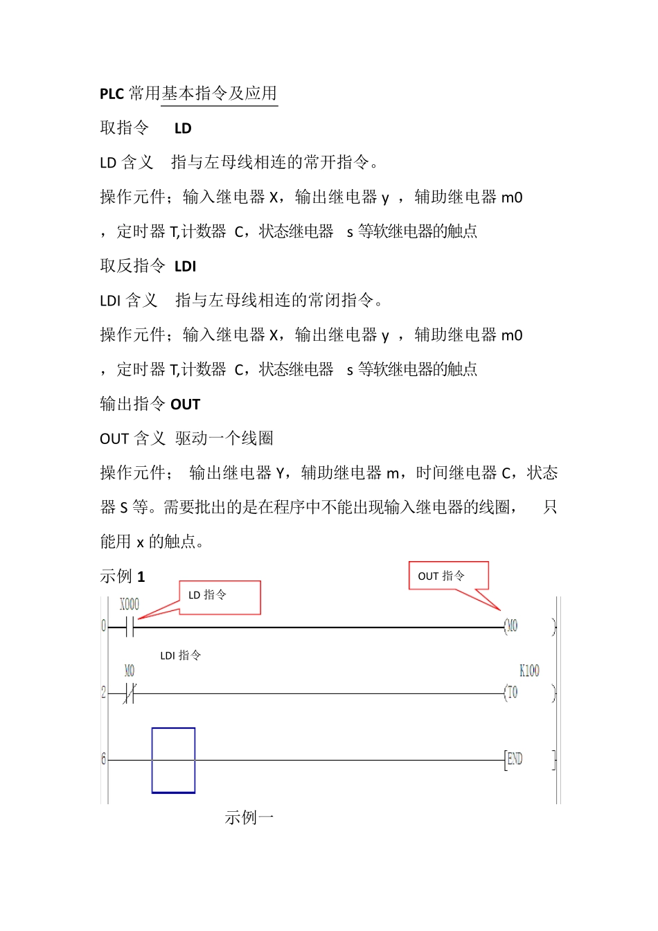 PLC常用基本指令及应用_第1页