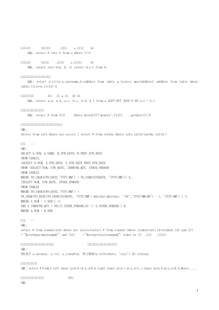 plsql常用语句