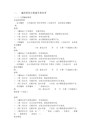 PM编码原则与数据字典参考