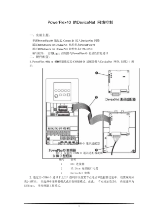 PowerFlex40的DeviceNet网络控制