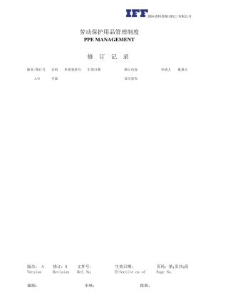 PPE管理制度