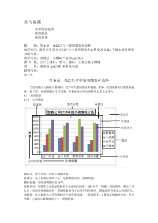 ppt2007教案第6章使用图表和表格