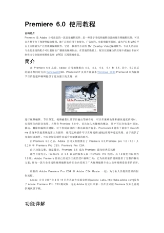 premiere使用教程