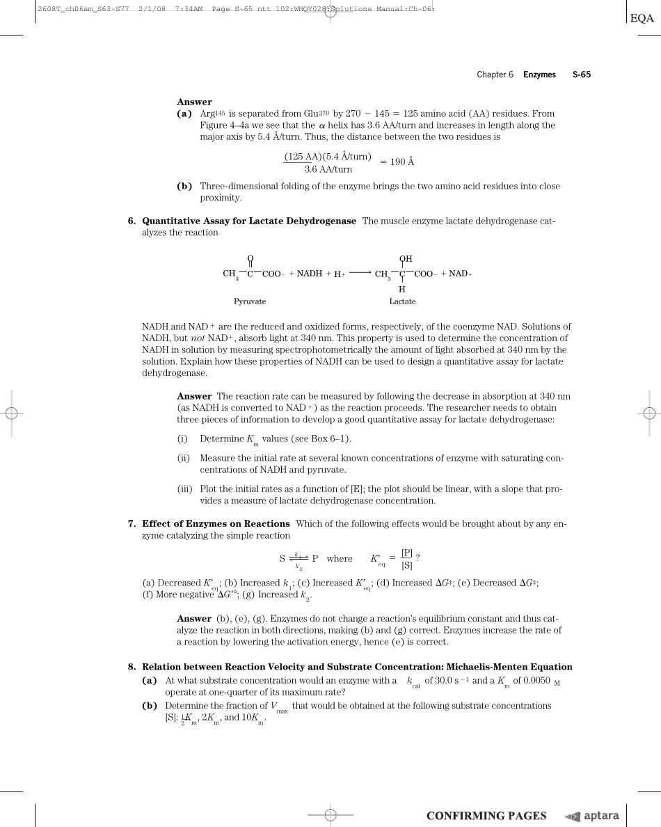 PrinciplesofBiochemistry习题答案chapter6_第3页