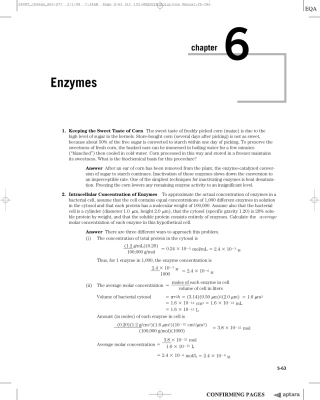 PrinciplesofBiochemistry习题答案chapter6