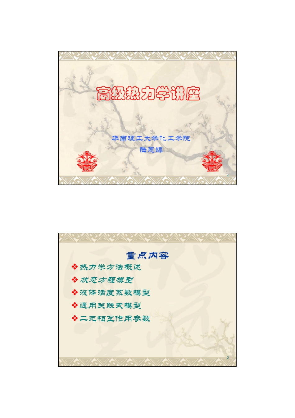 proii高级培训课件热力学_第1页