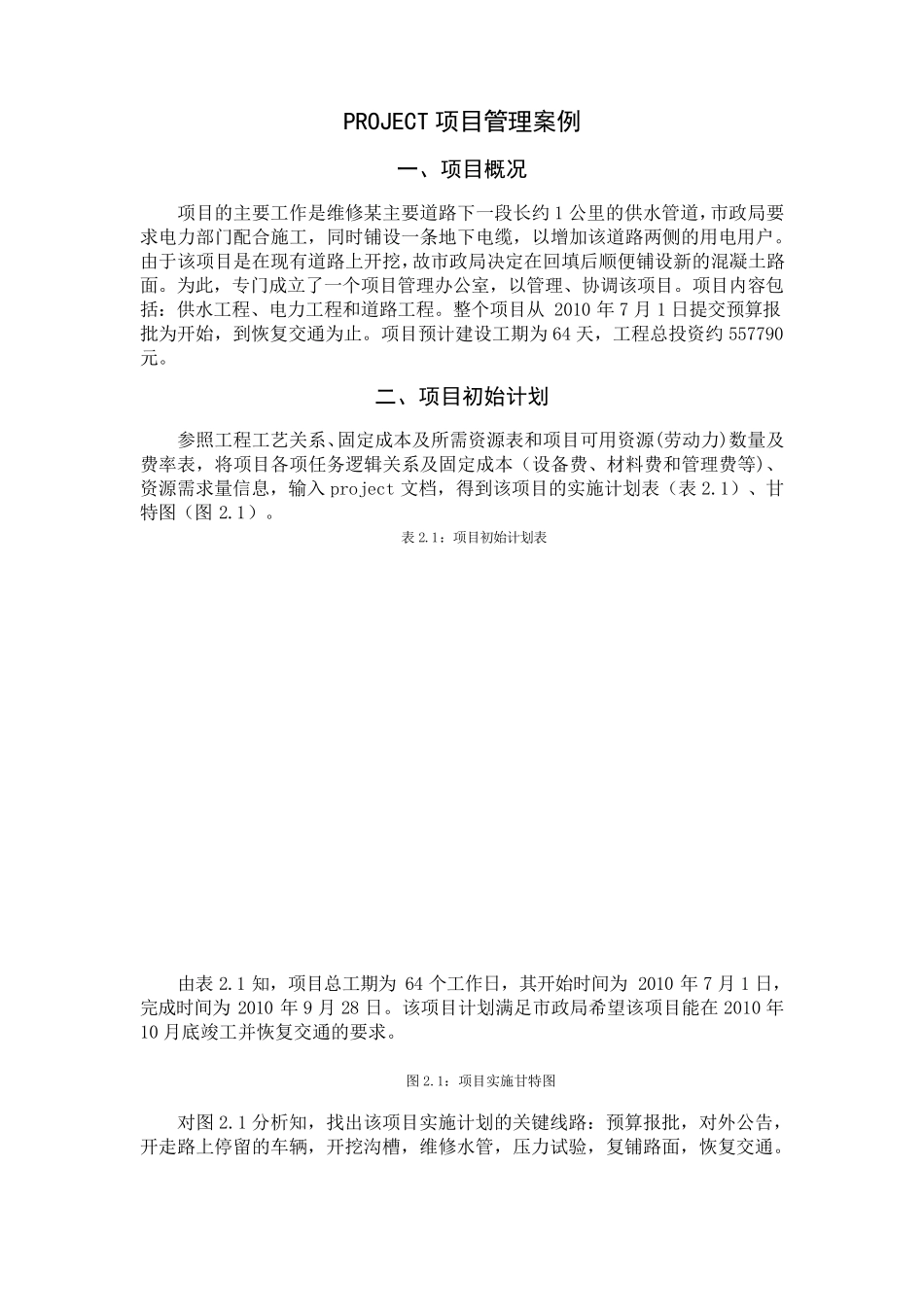 PROJECT项目管理案例_第1页