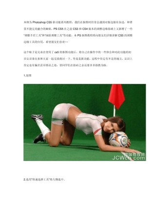 PSCS5调整边缘工具应用教程：调整边缘工具抠图详解