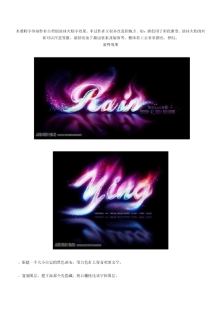 ps华丽字体设计