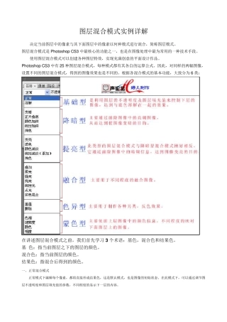 PS图层混合模式实例详解