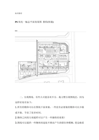 PS填充一幅总平面效果图_教程