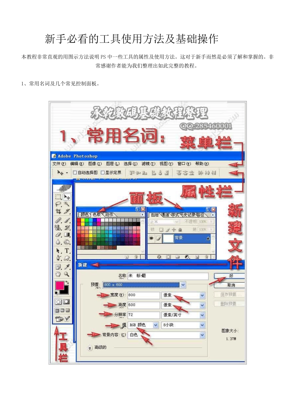ps新手必看的工具使用方法及基础操作_第1页