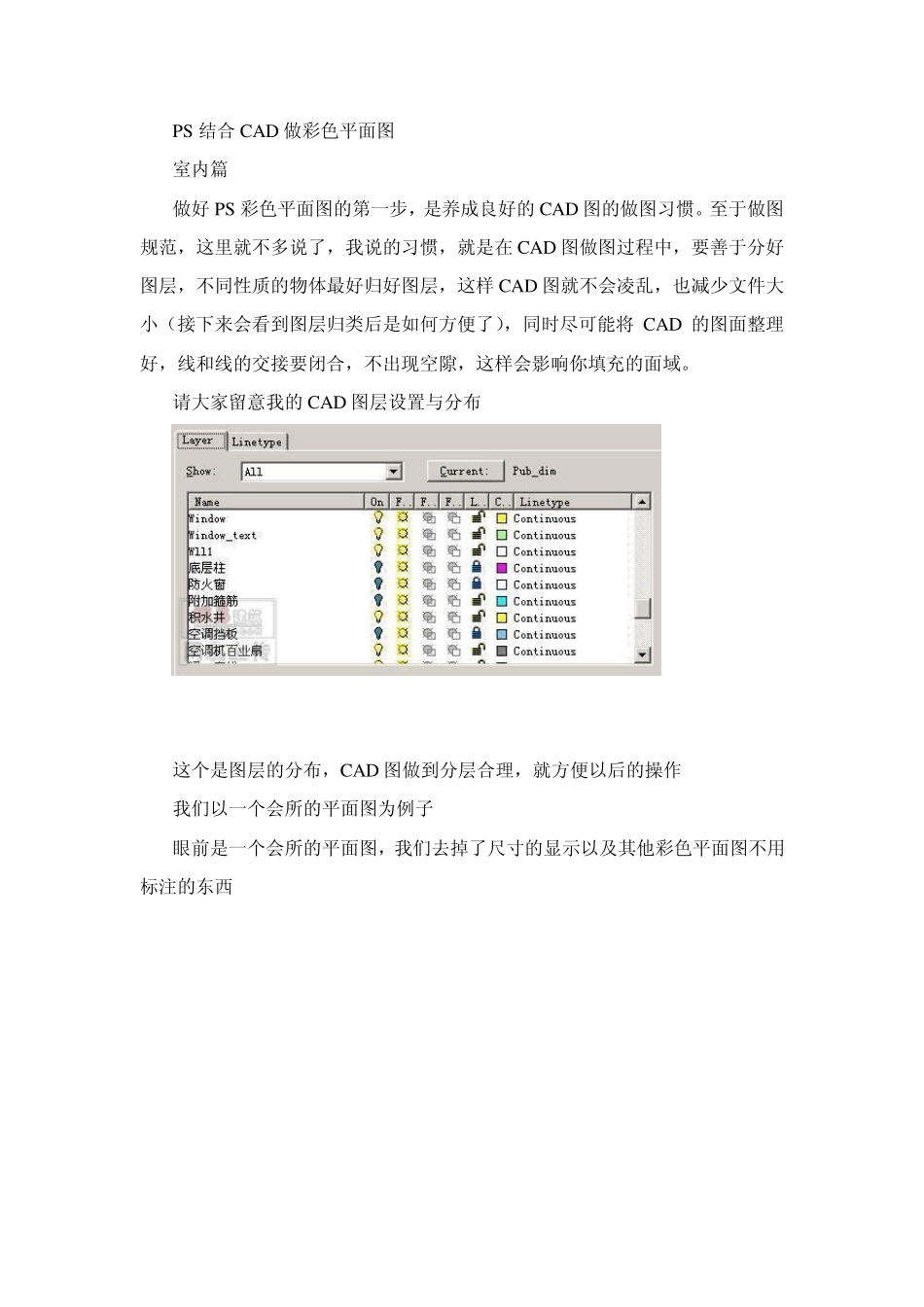 PS结合CAD做彩色平面图_第1页